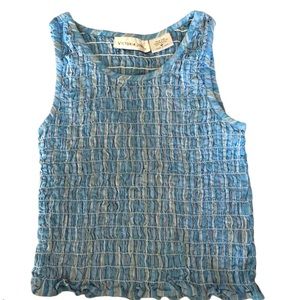 Vintage 🦋 shirred ruffle tank